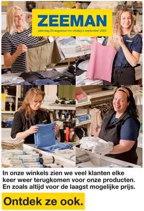 Catalogus van Zeeman in Oisterwijk | Zeeman folder | 2025-08-23T00:00:00.000Z - 2025-09-05T00:00:00.000Z