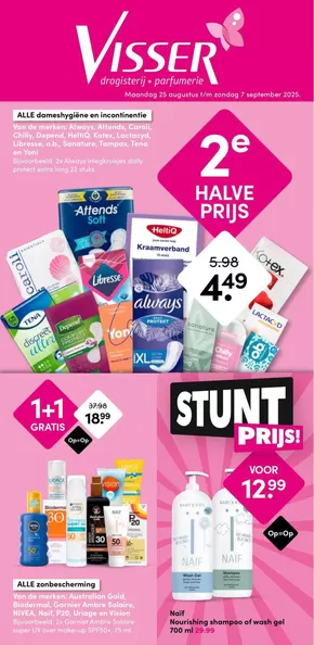 Catalogus van Drogisterij Visser | Drogisterij Visser folder | 2025-08-25T00:00:00.000Z - 2025-09-07T00:00:00.000Z