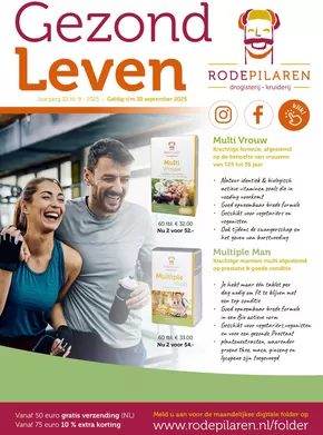 Catalogus van De Rode Pilaren in De Wilp | Gezond Leven | 2025-09-01T00:00:00.000Z - 2025-09-30T00:00:00.000Z
