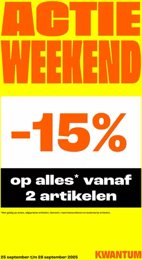 Catalogus van Kwantum | Kwantum Folder - Wk 39 Kw Flyer Actieweekend Nl | 2025-09-25T00:00:00.000Z - 2025-10-09T00:00:00.000Z
