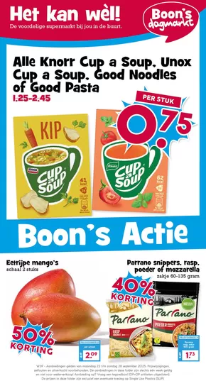 Catalogus van Boon's Markt in Utrecht | Folder Boon's Markt | 2025-09-26T00:00:00.000Z - 2025-10-10T00:00:00.000Z