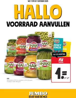 Catalogus van Jumbo | Actuele speciale acties | 2025-10-01T00:00:00.000Z - 2025-10-07T00:00:00.000Z