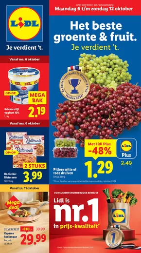 Catalogus van Lidl in Den Haag | Grote selectie aanbiedingen | 2025-10-02T00:00:00.000Z - 2025-10-12T00:00:00.000Z