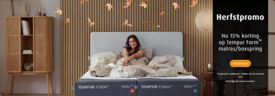 Catalogus van Tempur in Heinenoord | Herfstpromo | 2025-10-02T00:00:00.000Z - 2025-11-30T00:00:00.000Z