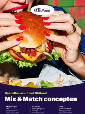 Catalogus van Bidfood in Rotterdam | Mix & Match concepten | 2025-10-04T00:00:00.000Z - 2025-10-18T00:00:00.000Z