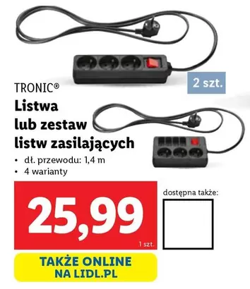 Listwa lub zestaw listw zasilających