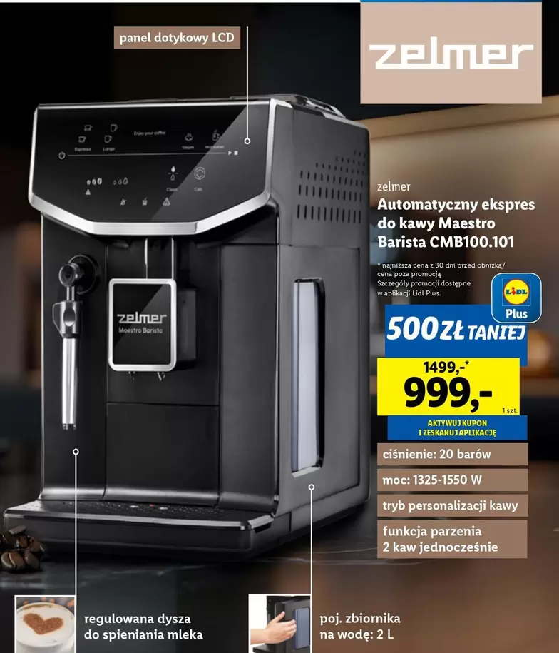 Plus - Automatyczny ekspres do kawy Maestro Barista CMB100.101