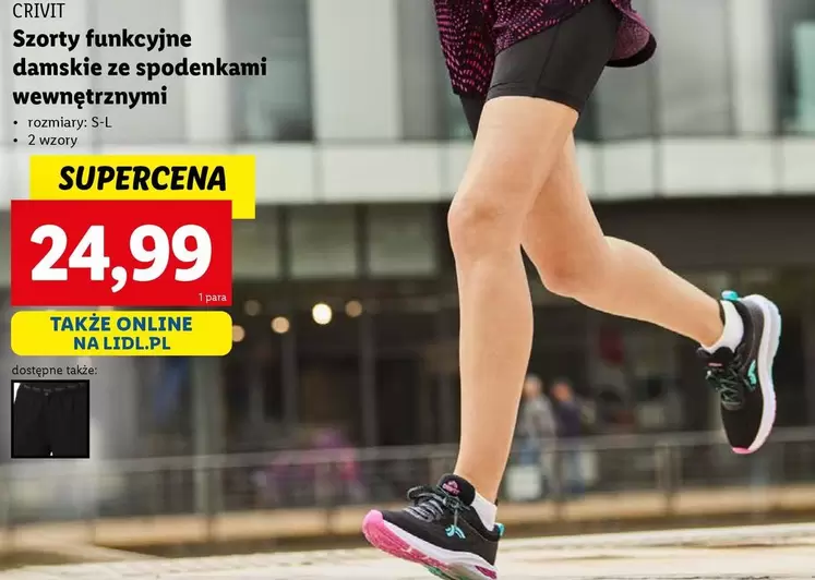 Szorty funkcyjne damskie ze spodenkami wewnętrznymi