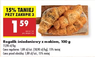 Rogalik śniadaniowy z makiem, 100 g