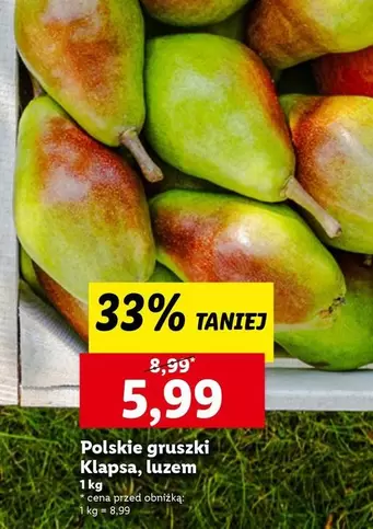 Polskie gruszki Klapsa, luzem