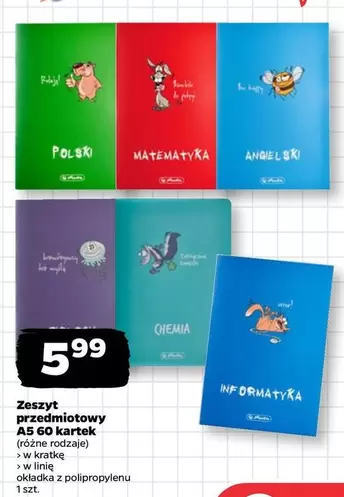 Zeszyt przedmiotowy A5 60 kartek