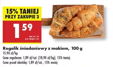 Rogalik śniadaniowy z makiem