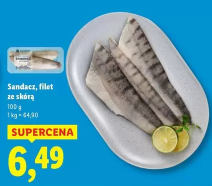 Sandacz, filet ze skórą