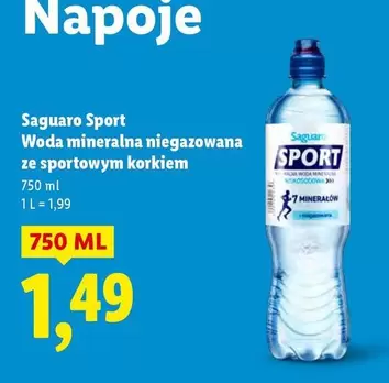 Woda mineralna niegazowana ze sportowym korkiem