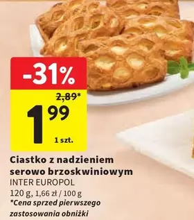 Inter - Ciastko z nadzieniem serowo brzoskwiniowym