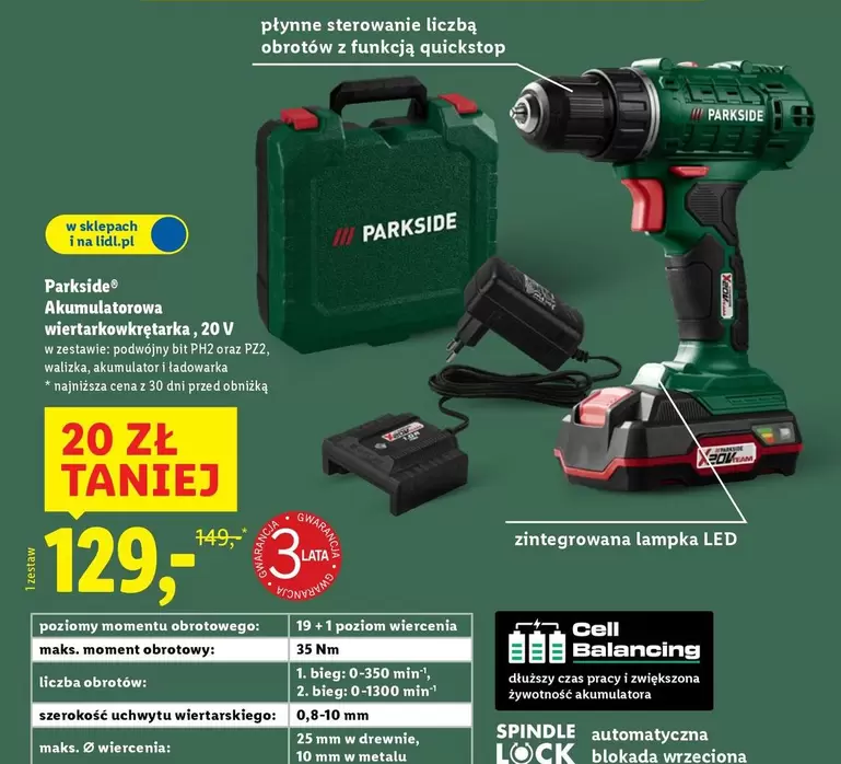 Mm - Akumulatorowa wiertarkowkrętarka, 20 V