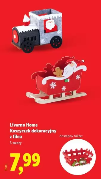 Koszyczek dekoracyjny z filcu