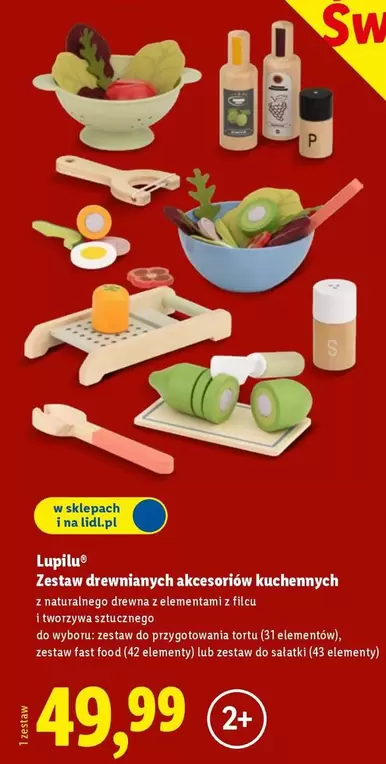Sw - Zestaw drewnianych akcesoriów kuchennych