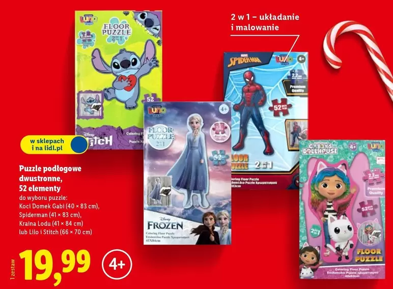 Spiderman - Puzzle podłogowe dwustronne