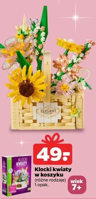 Klocki kwiaty w koszyku