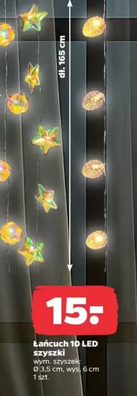 Lańcuch 10 LED szyszki