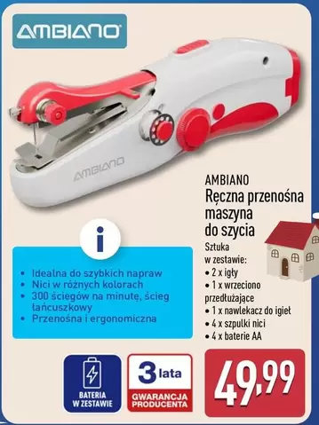 Ręczna przenośna maszyna do szycia