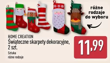 Świąteczne skarpety dekoracyjne