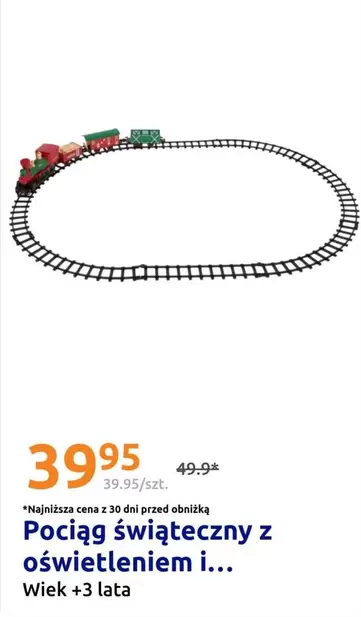 Pociąg świąteczny z oświetleniem i...