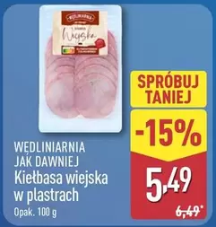 Kiełbasa wiejska w plastrach