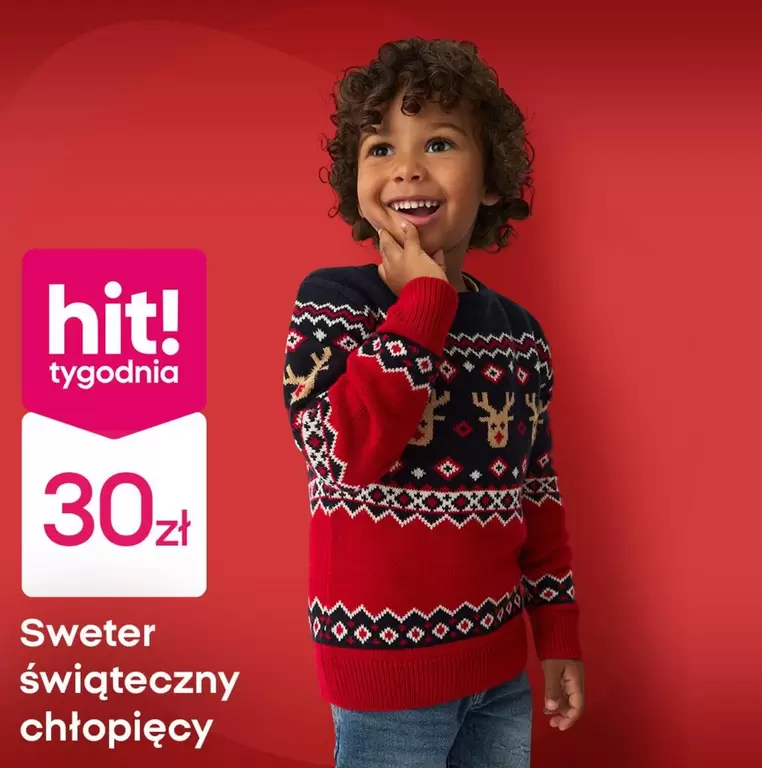 Sweter świąteczny chłopięcy