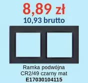Ramka podwójna CR2/49 czarny mat E17030104115