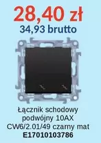 Łącznik schodowy podwójny 10AX CW6/2.01/49 czarny mat E17010103786
