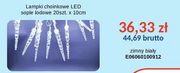 Lampki choinkowe LED sople lodowe 20szt. x 10cm