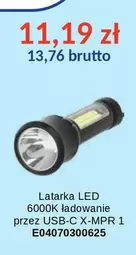 Latarka LED 6000K ładowanie przez USB-C X-MPR 1 E04070300625