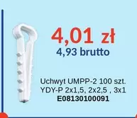 Uchwyt UMPP-2 100 szt. YDY-P 2x1,5, 2x2,5 , 3x1 E08130100091