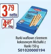 Rurki waflowe z kremem kokosowym Michałki z Hanka