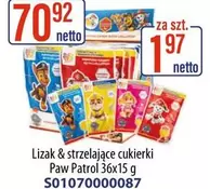 Lizak & strzelające cukierki Paw Patrol 36x15 g