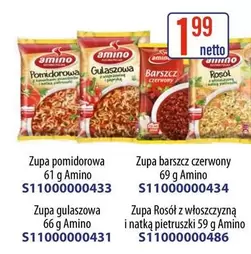 Zupa pomidorowa, Zupa gulaszowa, Zupa barszcz czerwony, Zupa Rosół z włoszczyzną i natką pietruszki