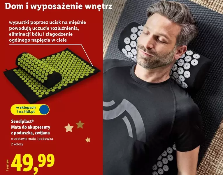 Mata - do akupresury z poduszką, zwijana