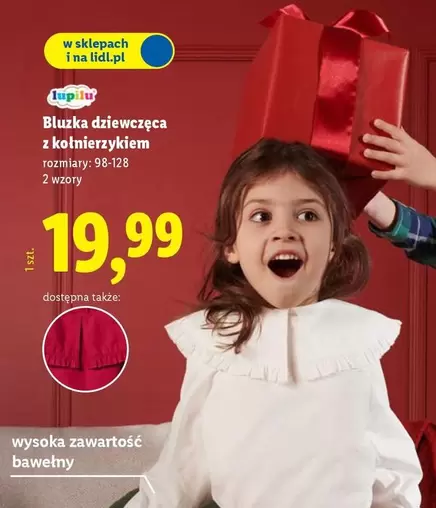 Bluzka dziewczęca z kołnierzykiem