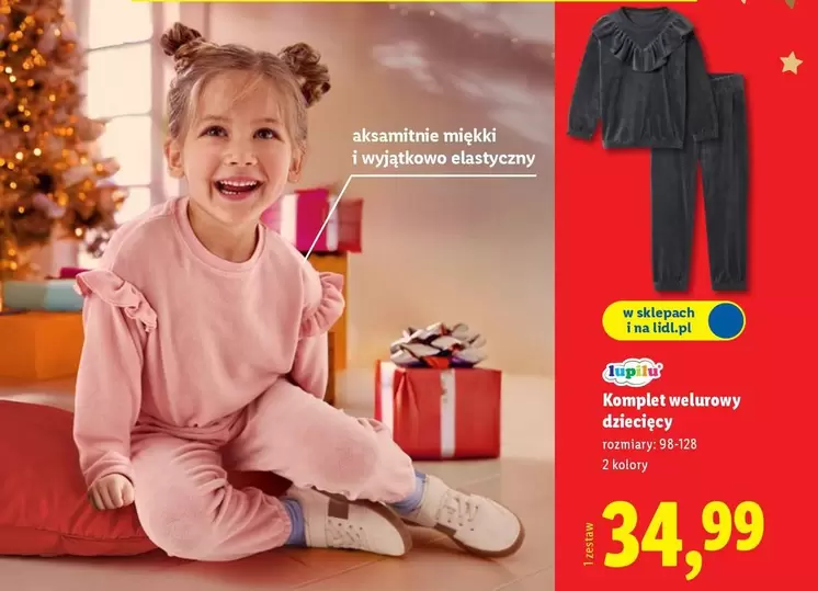 Komplet welurowy dziecięcy