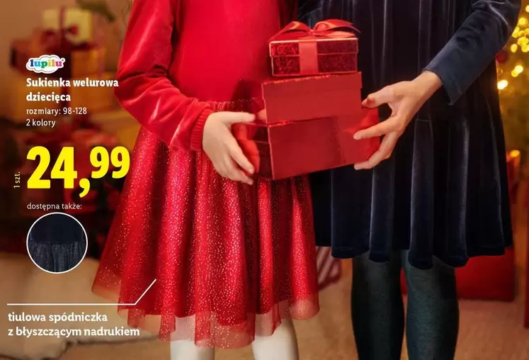 Sukienka welurowa dziecięca