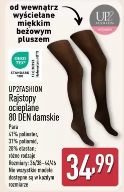 Rajstopy ocieplane 80 DEN damskie
