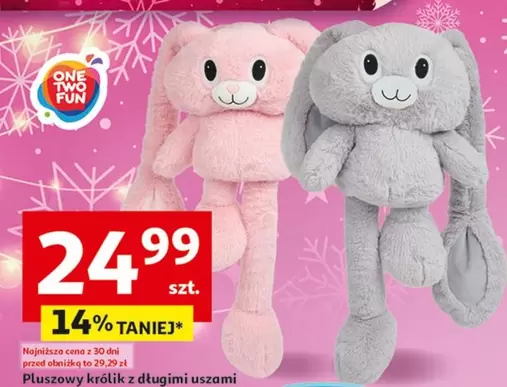 One - Pluszowy królik z długimi uszami