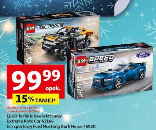 Lego - Technic Neom McLaren Extreme Race Car 42166, sportowy Ford Mustang Dark Horse 76920