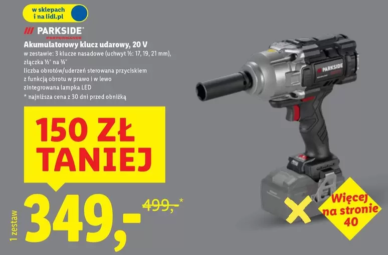 Mm - Akumulatorowy klucz udarowy, 20 V