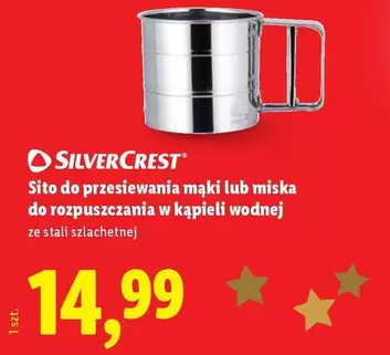 Silvercrest - Sito do przesiewania mąki lub miska do rozpuszczania w kąpieli wodnej