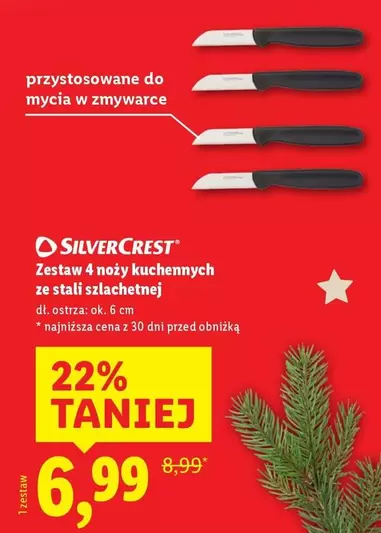 Silvercrest - Zestaw 4 noży kuchennych ze stali szlachetnej