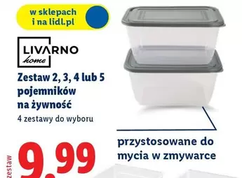 Zestaw 2, 3, 4 lub 5 pojemników na żywność