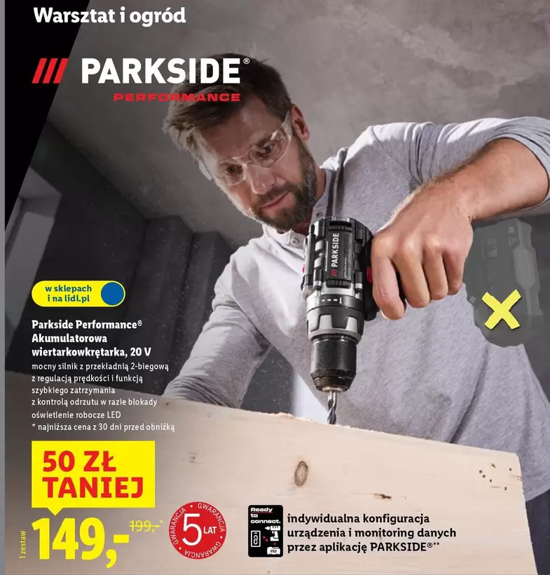 Akumulatorowa wiertarkowkrętarka, 20 V